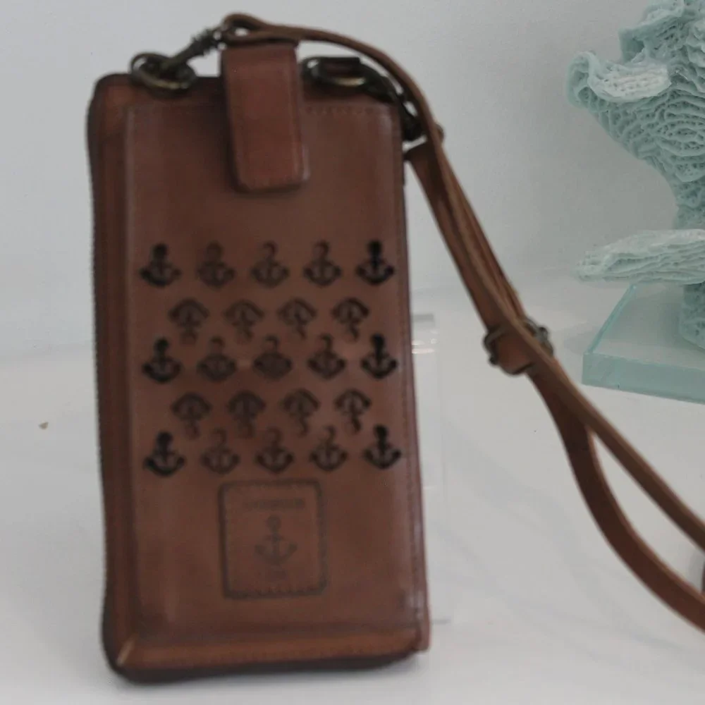 NEW Harbour 2nd Leather Crossbody Shoulder Messanger Bag Purse BROWN Cognac